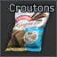 Rye croutons