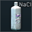 Bottle of saline solution