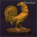 Golden rooster figurine