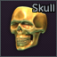 Gold skull ring