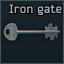 Iron gate key