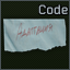 Note with code word Adaptation